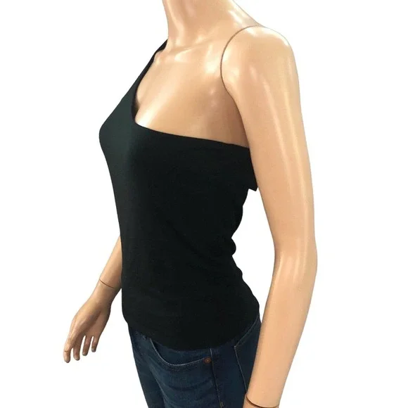 J Crew One Shoulder Tank Top Stretchy - Picture 2 of 5